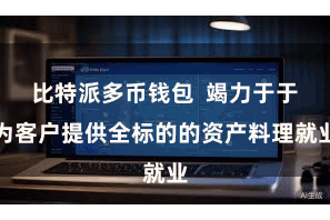 比特派多币钱包  竭力于于为客户提供全标的的资产料理就业